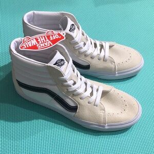Brand New Vans Men’s High-Top Sneakers with Black Side Stripe